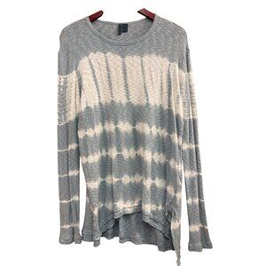 Left Of Center Blue Tie-Dye Long Sleeve Shirt S